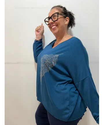 Jersey stras Artes - Ropa tallas grandes mujer moderna