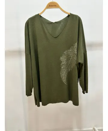 Jersey stras Artes - Ropa tallas grandes mujer moderna