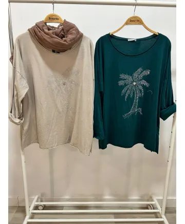 Camiseta palmera Vallecas - Camisetas y Tops Tallas Grandes