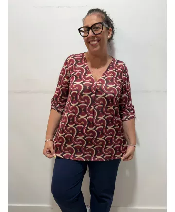 Camiseta pliegue Galapagar - Camisetas y Tops Tallas Grandes