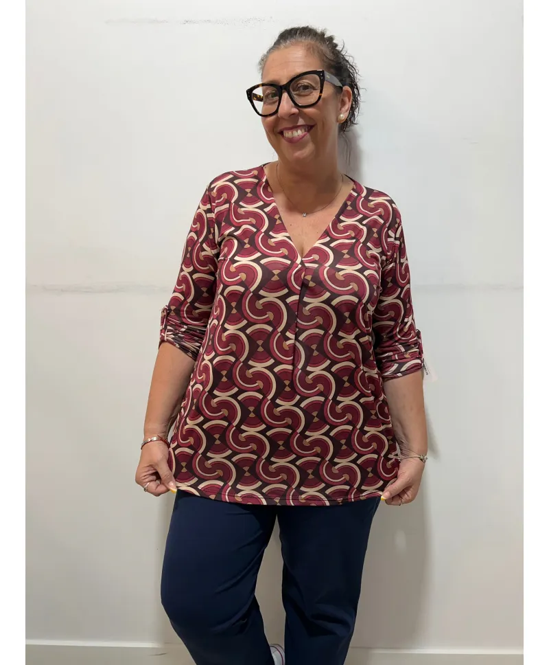 Camiseta pliegue Galapagar - Camisetas y Tops Tallas Grandes
