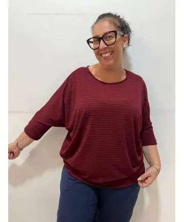 Camiseta rayada Villaverde - Ropa tallas grandes mujer moderna