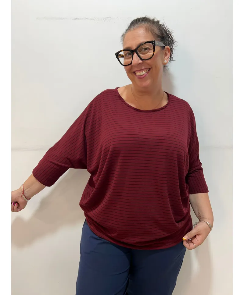 Camiseta rayada Villaverde - Ropa tallas grandes mujer moderna