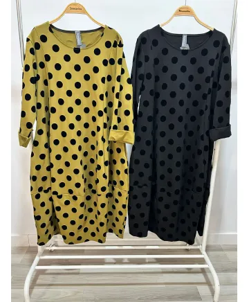 Vestido topos Cuenca - Ropa tallas grandes mujer moderna