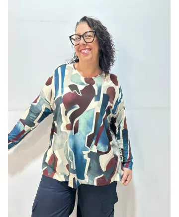 Camiseta estampada Collado - Ropa tallas grandes mujer moderna