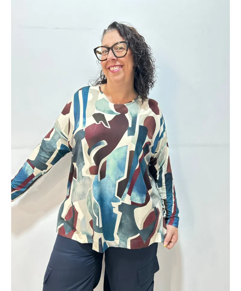 Camiseta estampada Collado - Ropa tallas grandes mujer moderna