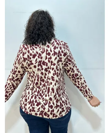 Camisa granate Begas - Ropa tallas grandes mujer moderna