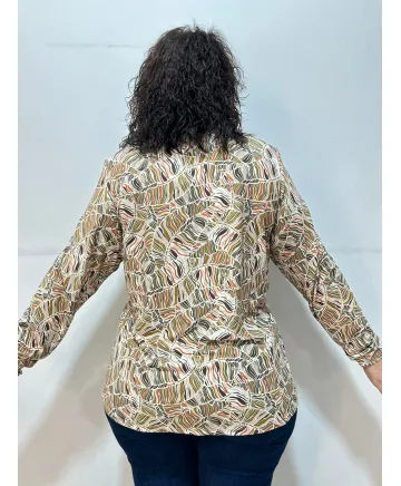 Camisa verde Begas - Ropa tallas grandes mujer moderna