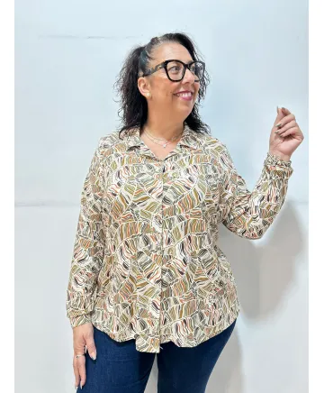 Camisa verde Begas - Ropa tallas grandes mujer moderna