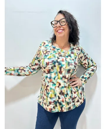 Camiseta botones Puertollano - Ropa tallas grandes mujer moderna