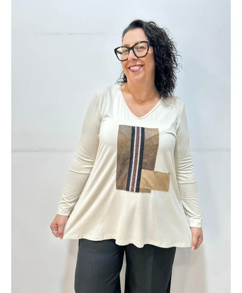 Camiseta brillante Antequera - Camisetas y Tops Tallas Grandes