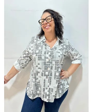 Bluson rayas Ubeda - Camisas Tallas Grandes