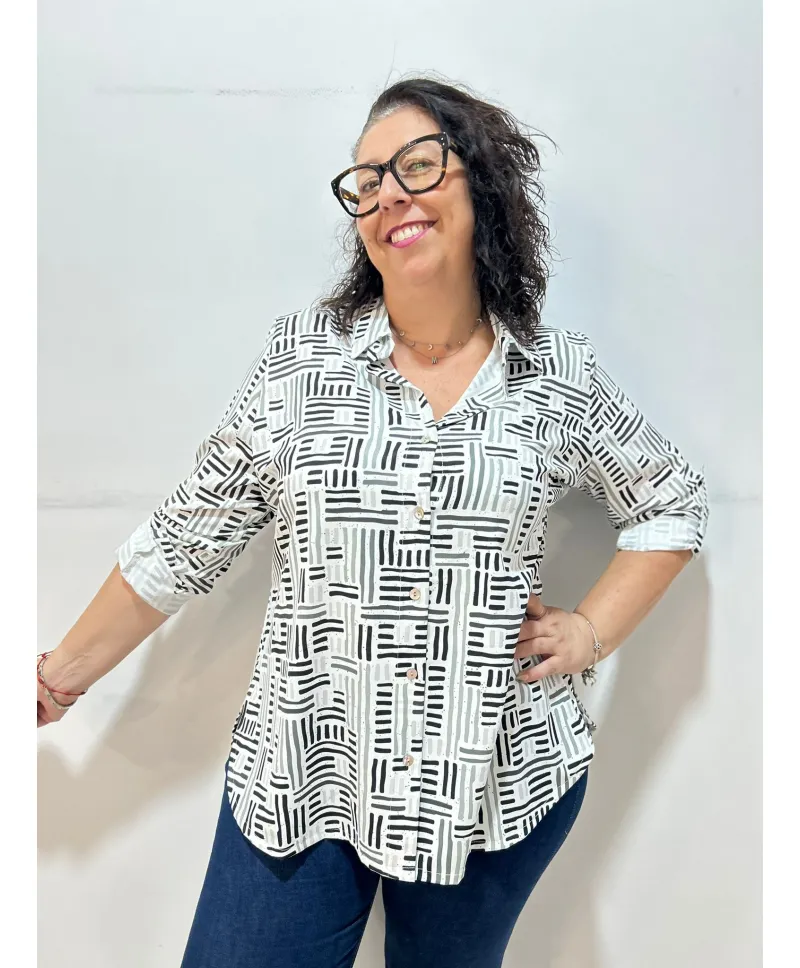 Bluson rayas Ubeda - Camisas Tallas Grandes