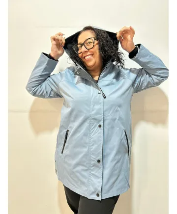 Parka celeste Boiro - Chaquetas Tallas Grandes