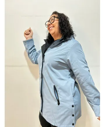 Parka celeste Boiro - Chaquetas Tallas Grandes