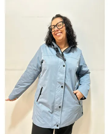 Parka celeste Boiro - Chaquetas Tallas Grandes