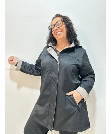 Parka negra Boiro - Chaquetas Tallas Grandes