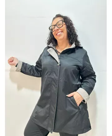 Parka negra Boiro - Chaquetas Tallas Grandes