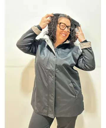 Parka negra Boiro - Chaquetas Tallas Grandes