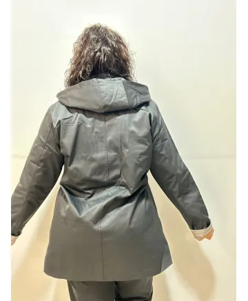 Parka negra Boiro - Chaquetas Tallas Grandes Parka negra Boiro - Chaquetas Tallas Grandes