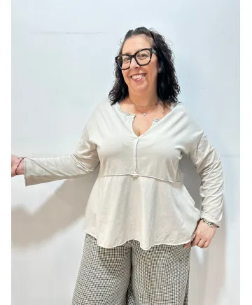 Camiseta vuelo Mura - Ropa tallas grandes mujer moderna Camiseta vuelo Mura - Ropa tallas grandes mujer moderna