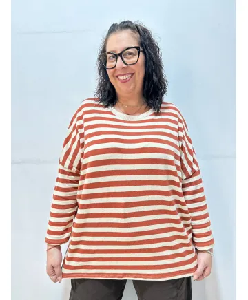 Camiseta rayas Montanyola - Ropa tallas grandes mujer moderna