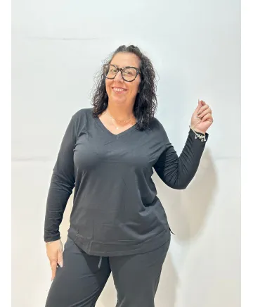 Camiseta negra Cardedeu - Camisetas y Tops Tallas Grandes