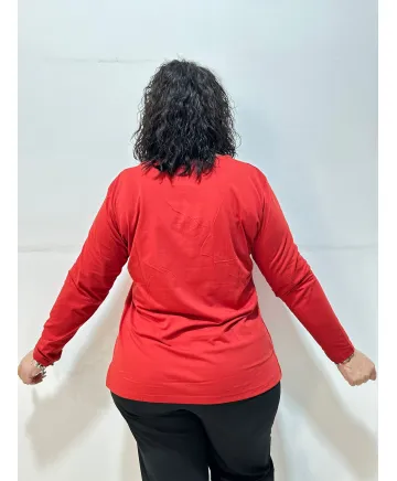 Camiseta roja Cardedeu - Camisetas y Tops Tallas Grandes Camiseta roja Cardedeu - Camisetas y Tops Tallas Grandes
