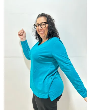 Camiseta azul Cardedeu - Camisetas y Tops Tallas Grandes Camiseta azul Cardedeu - Camisetas y Tops Tallas Grandes