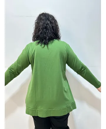 Camiseta verde Gava - Ropa tallas grandes mujer moderna