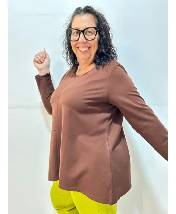 Sudadera marron Caldetas - Camisetas y Tops Tallas Grandes Sudadera marron Caldetas - Camisetas y Tops Tallas Grandes