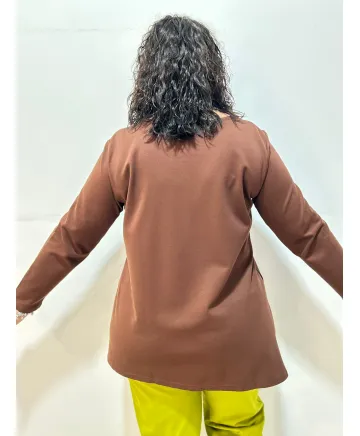 Sudadera marron Caldetas - Camisetas y Tops Tallas Grandes Sudadera marron Caldetas - Camisetas y Tops Tallas Grandes