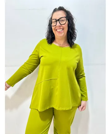 Sudadera verde Caldetas - Camisetas y Tops Tallas Grandes