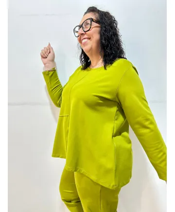 Sudadera verde Caldetas - Camisetas y Tops Tallas Grandes Sudadera verde Caldetas - Camisetas y Tops Tallas Grandes