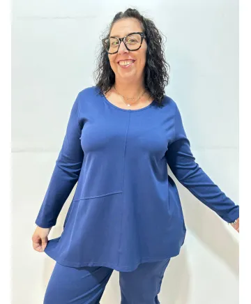Sudadera azul Caldetas - Camisetas y Tops Tallas Grandes