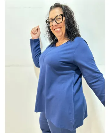 Sudadera azul Caldetas - Camisetas y Tops Tallas Grandes Sudadera azul Caldetas - Camisetas y Tops Tallas Grandes