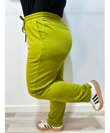Pantalon verde Cambados - Ropa tallas grandes mujer moderna
