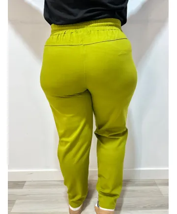 Pantalon verde Cambados - Ropa tallas grandes mujer moderna