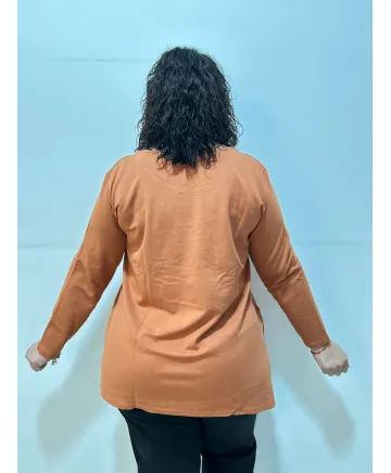 Sudadera naranja Baga - Ropa tallas grandes mujer moderna