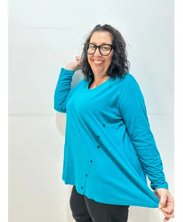 Camiseta azul Montornes - Camisetas y Tops Tallas Grandes Camiseta azul Montornes - Camisetas y Tops Tallas Grandes