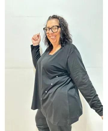 Camiseta negra Montornes - Camisetas y Tops Tallas Grandes