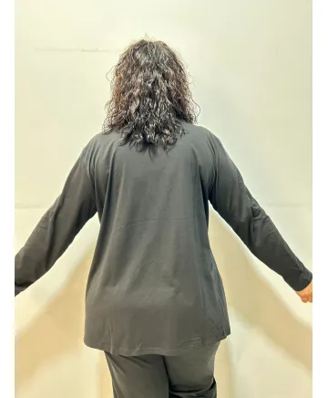 Camiseta negra Montornes - Camisetas y Tops Tallas Grandes