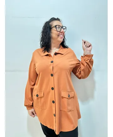 Chaqueta naranja Monclar - Chaquetas Tallas Grandes Chaqueta naranja Monclar - Chaquetas Tallas Grandes