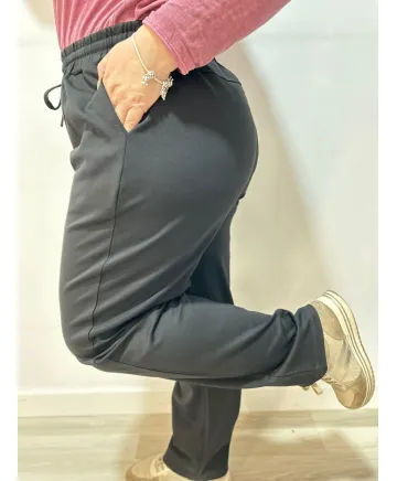Pantalon negro Cambados - Pantalones Tallas Grandes Pantalon negro Cambados - Pantalones Tallas Grandes