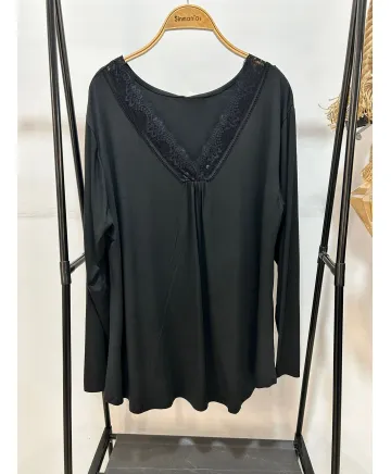 Camiseta lencera Olot - Ropa tallas grandes mujer moderna Camiseta lencera Olot - Ropa tallas grandes mujer moderna