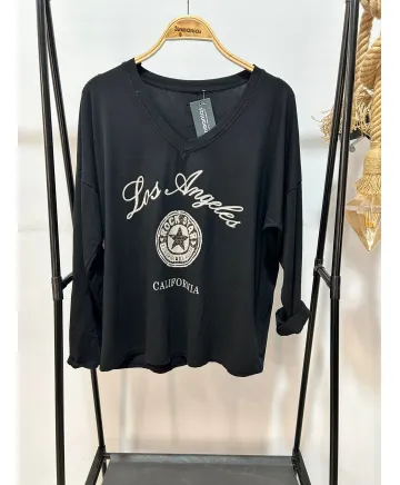 Camiseta algodon Los Angeles - Ropa tallas grandes mujer moderna