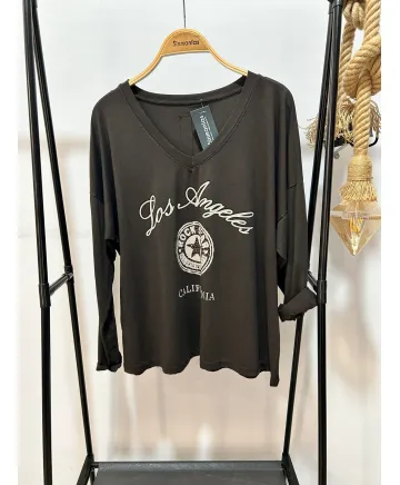 Camiseta algodon Los Angeles - Ropa tallas grandes mujer moderna Camiseta algodon Los Angeles - Ropa tallas grandes mujer moderna