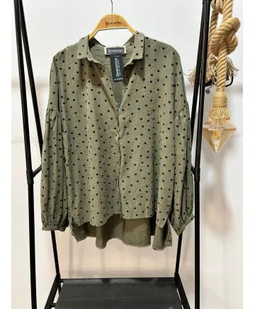 Camisa corazones Calella - Ropa tallas grandes mujer moderna Camisa corazones Calella - Ropa tallas grandes mujer moderna