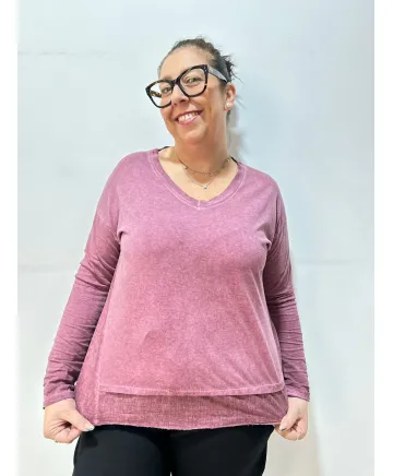 Camiseta combinada Montmajor - Ropa tallas grandes mujer moderna Camiseta combinada Montmajor - Ropa tallas grandes mujer moderna