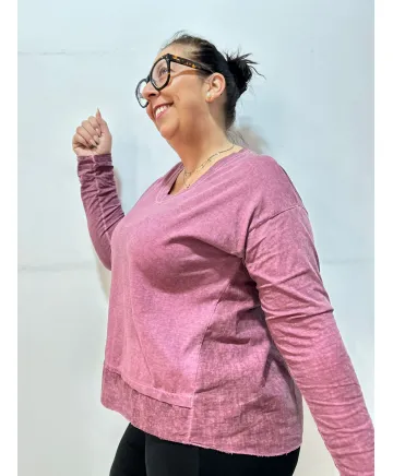 Camiseta combinada Montmajor - Ropa tallas grandes mujer moderna Camiseta combinada Montmajor - Ropa tallas grandes mujer moderna